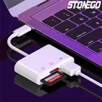 3-in-1 Lightning TypeC To SD & TF Card USB Camera AdapterFor iPhone iPad Card Reader USB Dongle for USB Flash Plug Play 4