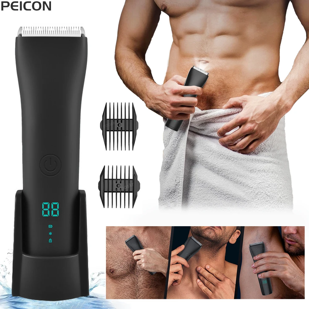 Body Epilator for Men Electric Bikini Trimmer Body Shaver Rechargeable Electric Razor for Sensitive Area Men's Body Hair Remover