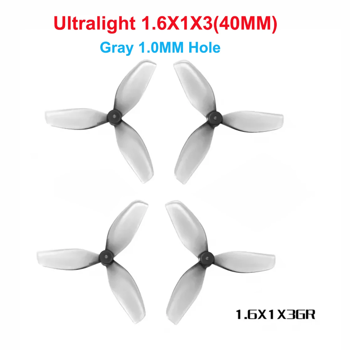 HQProp 40MM 1.6X1X3 1.6X1.2X2 Hollow Cup Propeller Dia 40mm 2-Blade 3-Blades 1mm 1.5mm Shaft Hole for Drone RC Model Airplane thumbnail 3