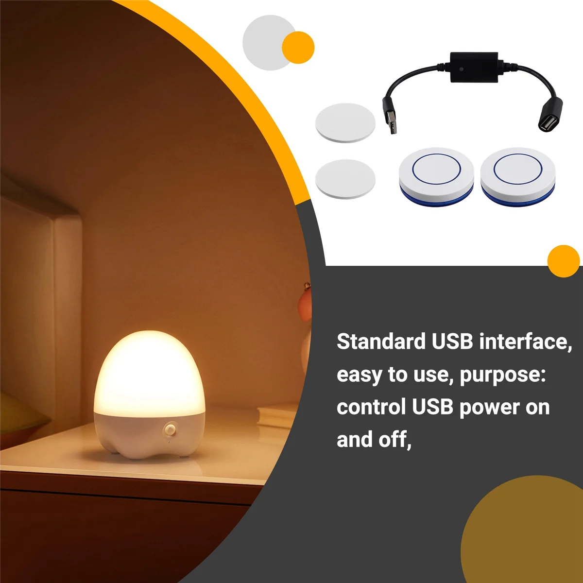 DC 5V Wireless RF Remote Control Switch Driver Power on OFF for USB LED Light Strip Reading Lamp Light Fan Toggle Model