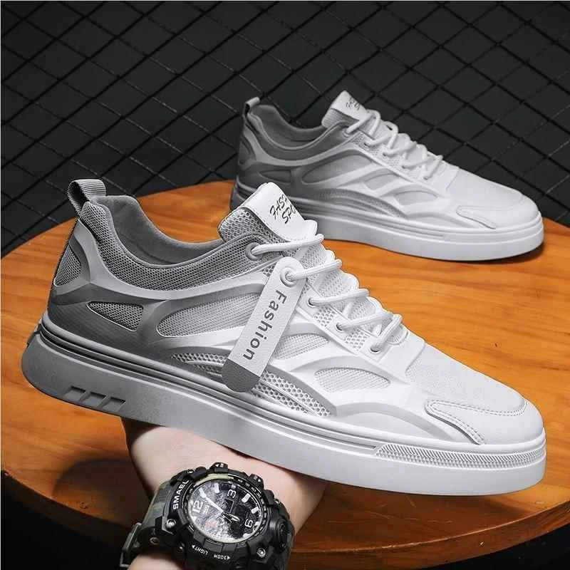 

Men's Summer Breathable Mesh Casual Skate Shoes Lightweight Sporty Trendy Gradient Color Sneakers Low Top Rubber Outsole