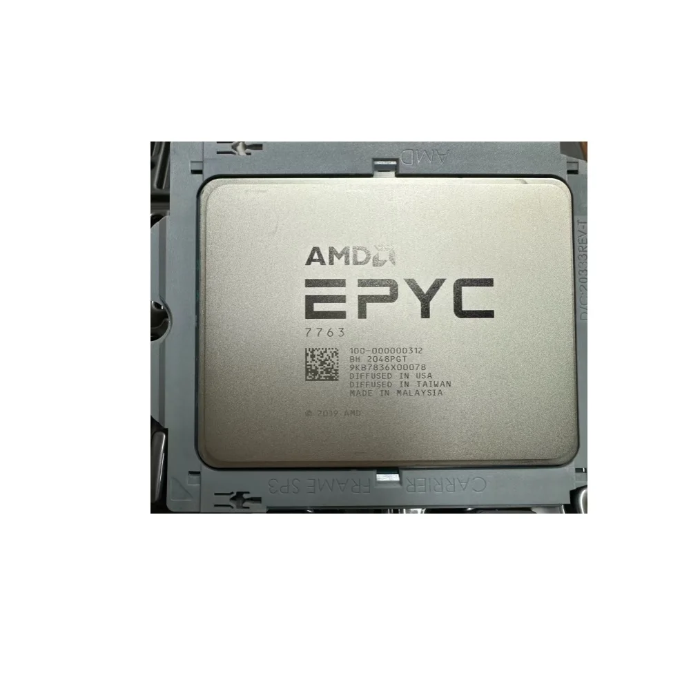 CPU100-000000312 Bulk EPYC 7763 Milan  64 Core 128 Thread 2.45GHz 280W 256M Processor PCIE4.0 UNLOCKED For Server