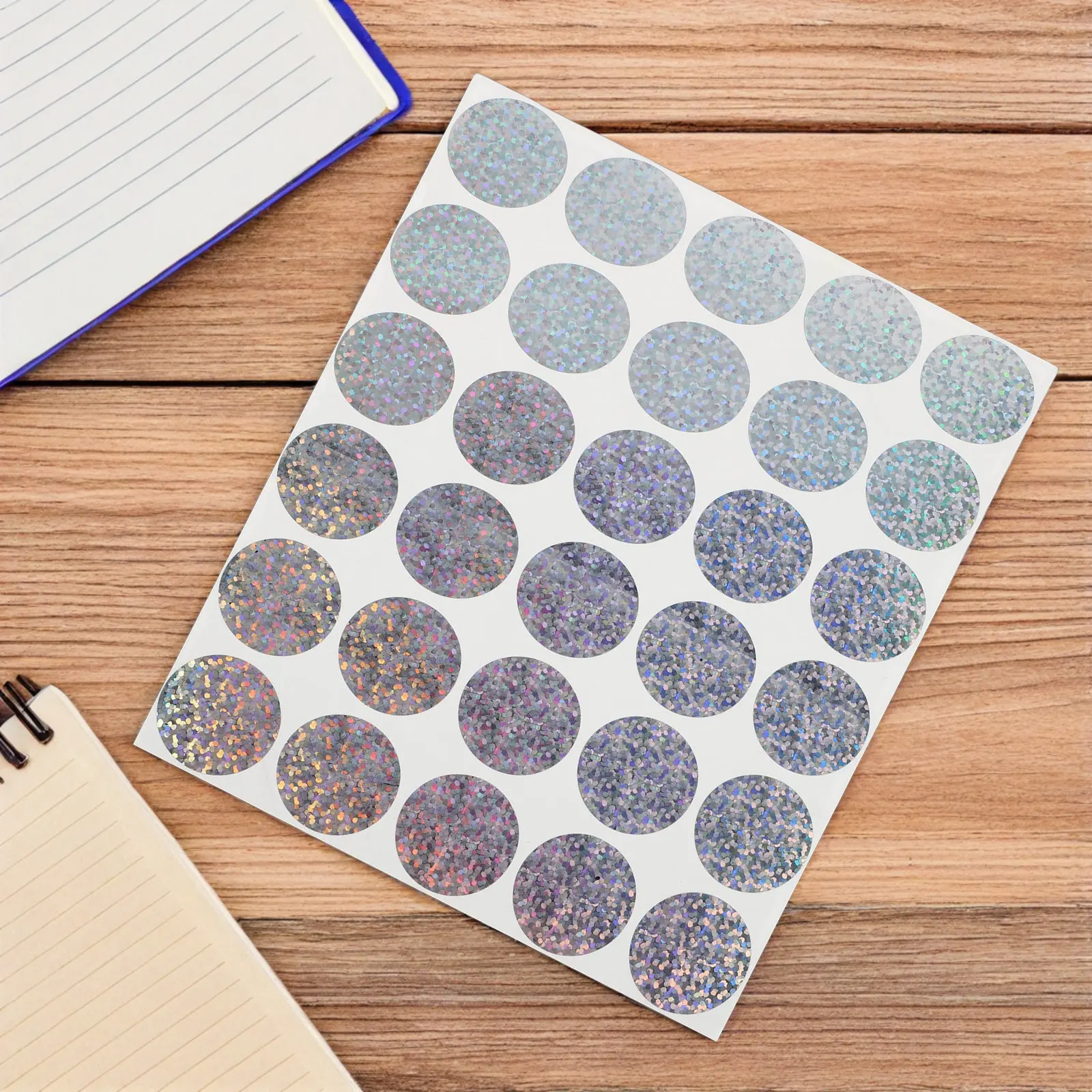 

10 Sheets Scratch Off Stickers Versatile Round Scratch Off Labels for Kids Learning Games Family Entertainment Creative