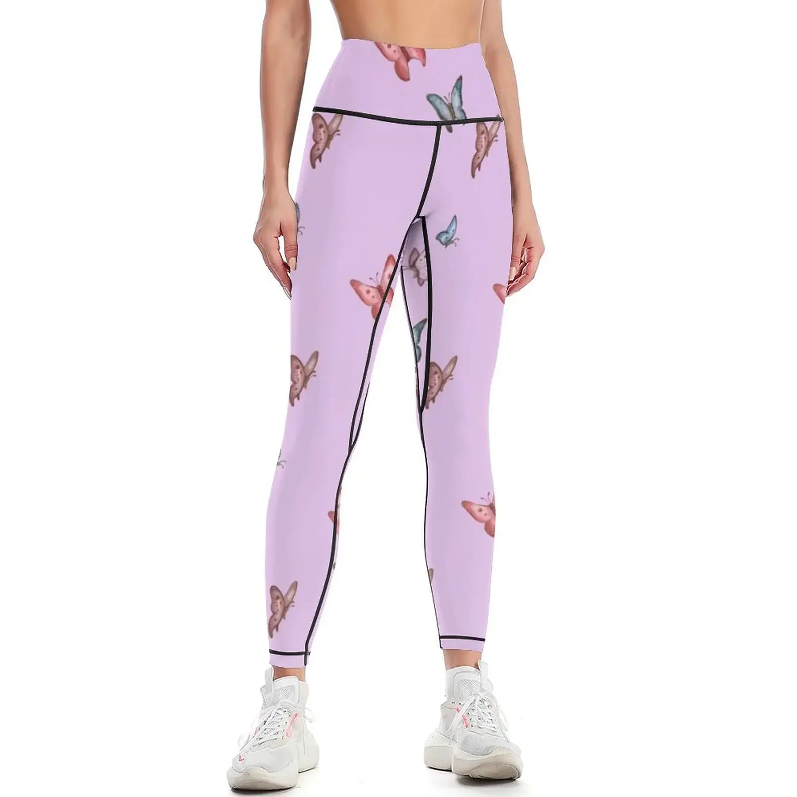 

Butterfly Fantasy Light Purple Leggings gym's sportswear Clothing fitness Sports pants for gym's clothing Womens Leggings