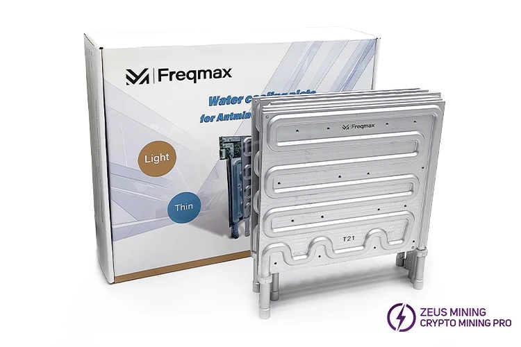Piastra di raffreddamento ad acqua Freqmax per overclocking Antminer T21