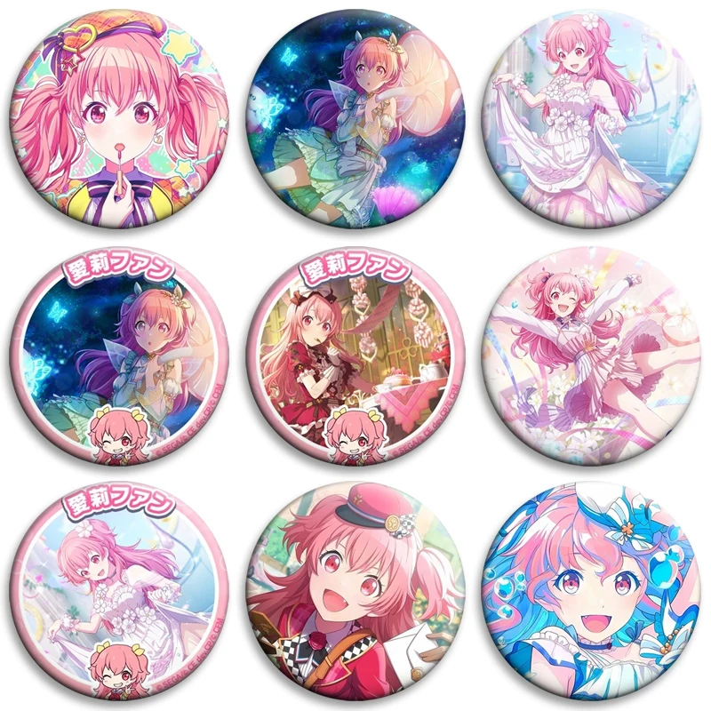 

Anime Character MORE MORE JUMP! Tinplate Badge Momoi Airi Cartoon Brooches PJSK Soft Button Pins for Clothes Bag Decor Gifts