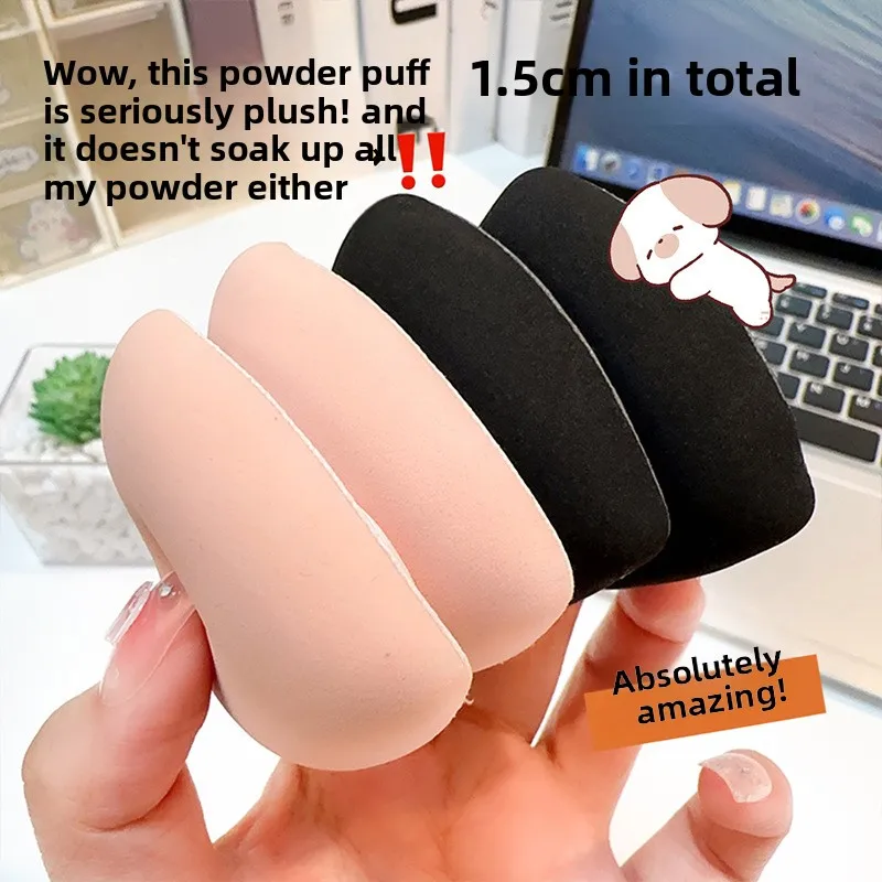 Triangular Makeup Sponge Ultra-soft Wet Dry Dual-use Foundation Puff Non-absorbent Flawless Finish for Liquid Foundation Setting