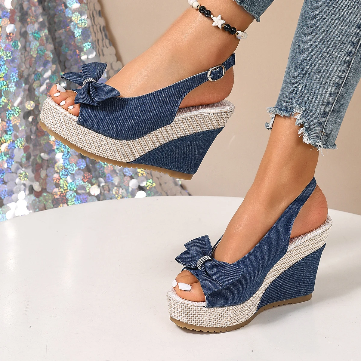 Vintage Rivet Decor Wedge Sand - Vintage Fashion In 2026 review and price