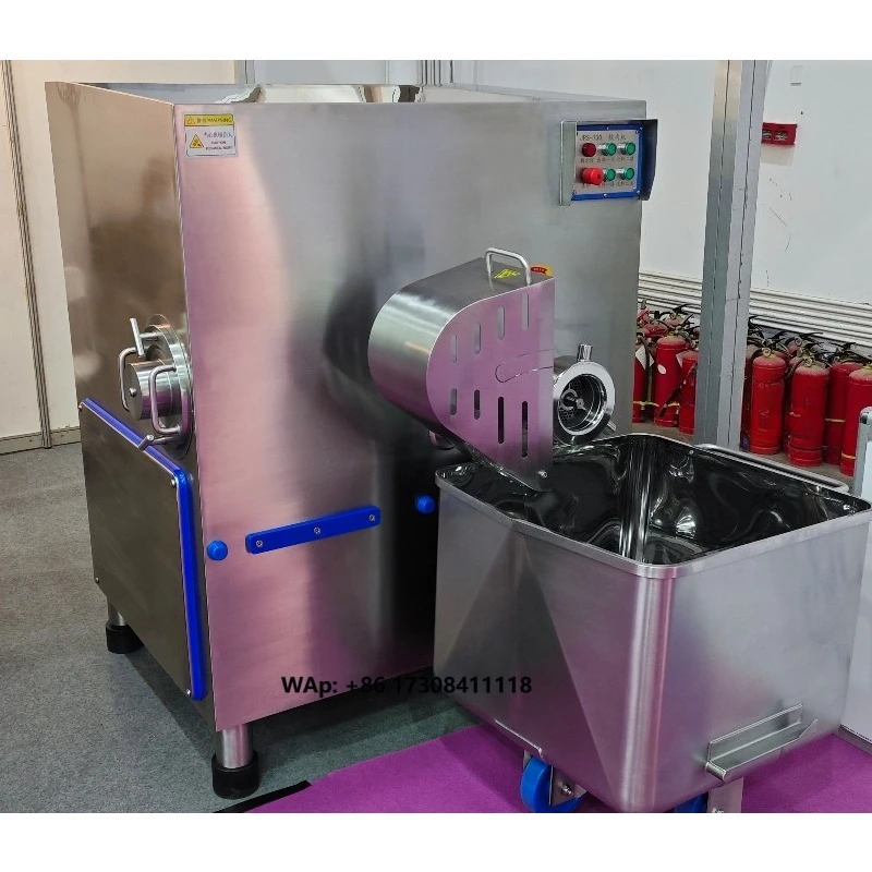 Molino de Carne Eléctrico Industrial de Acero Inoxidable 304 para Plantas de Producción, Molino de Carne Congelada