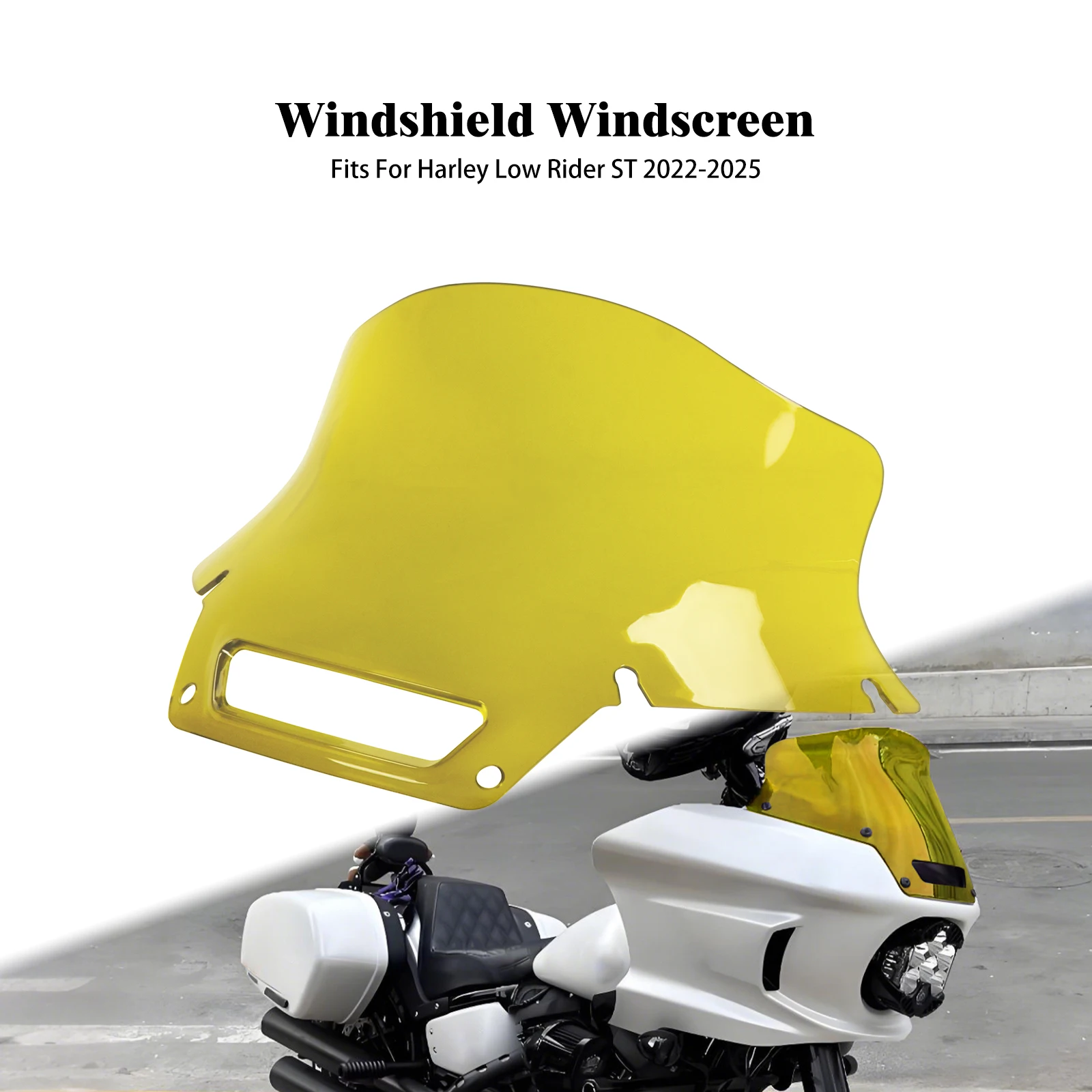 Motorfiets 8 ''Voorruit Zwart/Rood/Geel/Paars/Blauw Kuip Voorruit Voor Harley Softail Low Rider ST 2022-25 Winddeflector