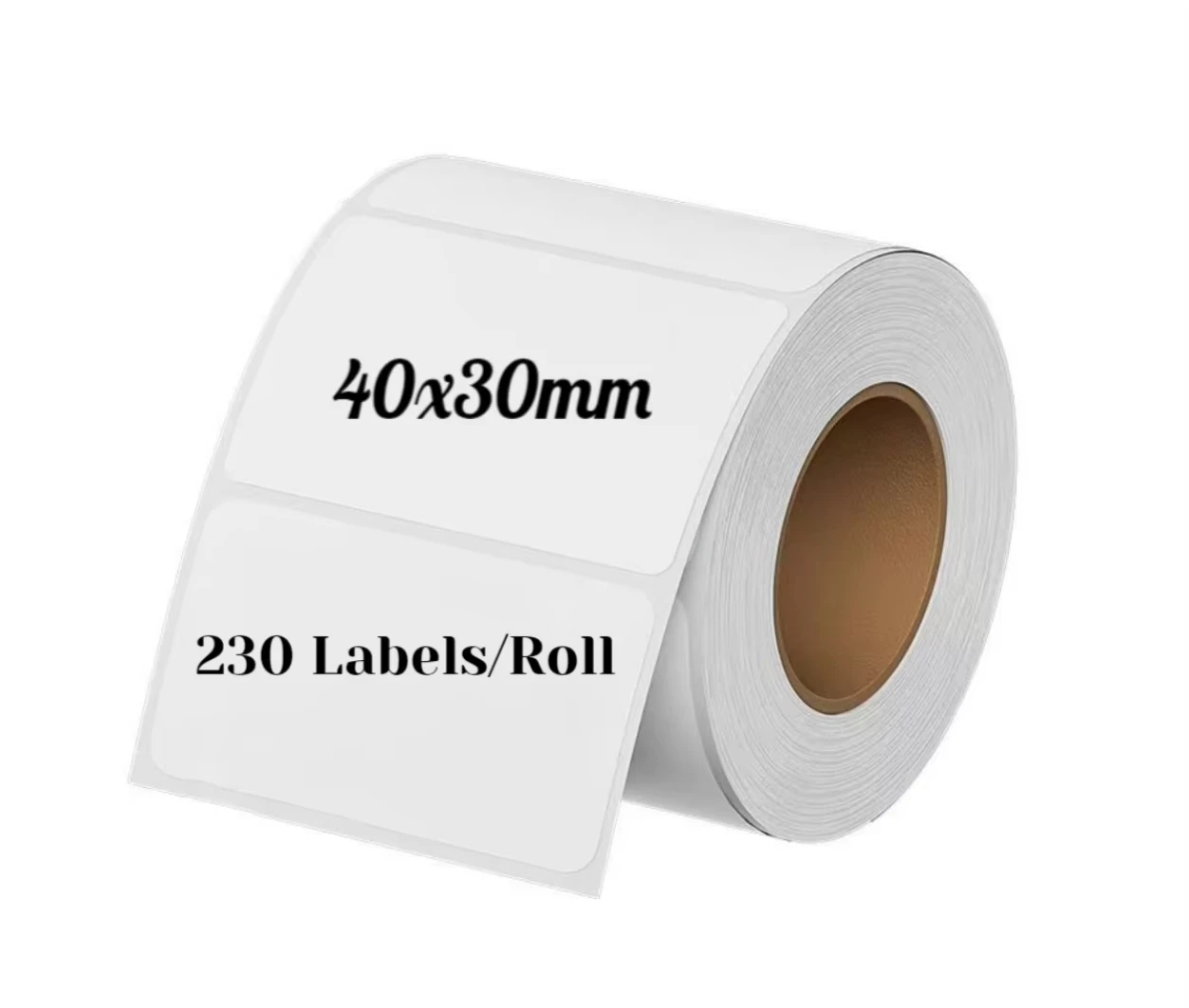40x30mm White Thermal Label Paper 230pcs/Roll Self-Adhesive Stickers, Waterproof Oil-Proof Tear-Resistant Blank Labels for Small