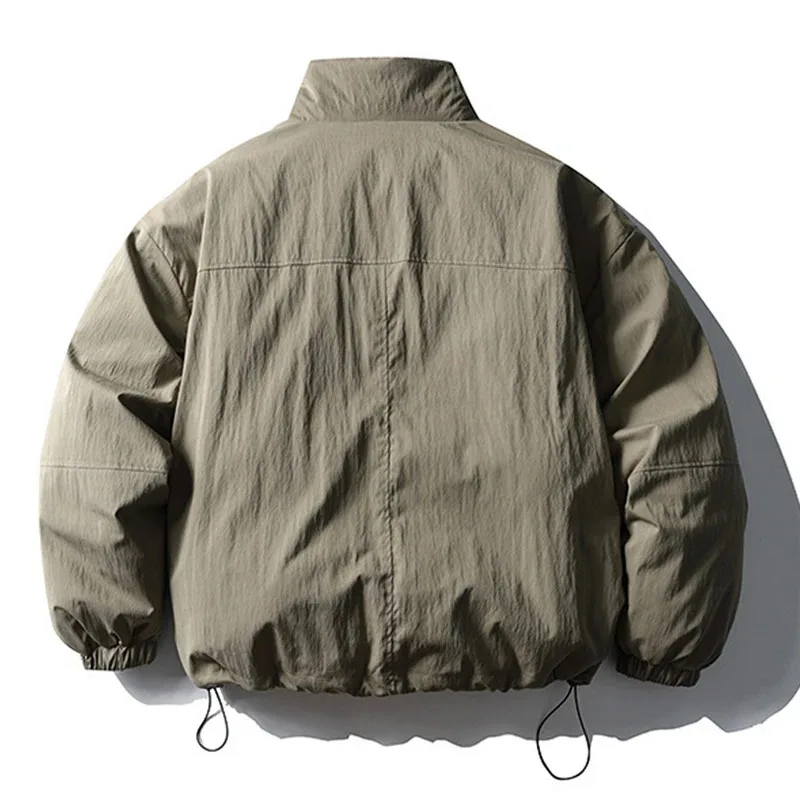 【Mirrordust】Men Winter Jackets Thicken Warm Paras Coats Padded Bubble Coats Vintage Oversized Harajuku Jackets Outwear