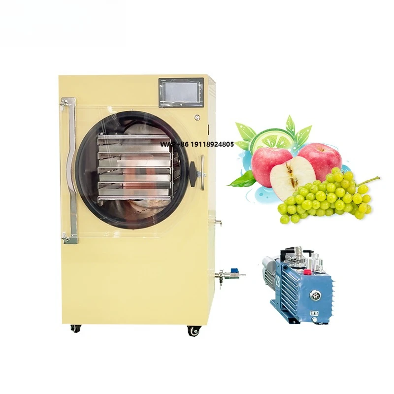 

Family Use Stainless Steel Freeze Dry Machine with Large Capacity Electric Heating Source and Pump Preserves Food Nutrients