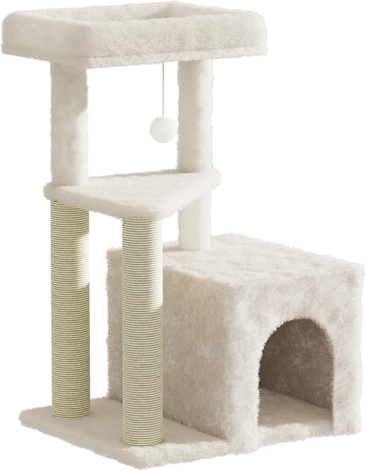 

Cat Tree Tower for Indoor Cats, 33 Inches Multi-Level Cat Condo with Scratching Posts, Large Perch