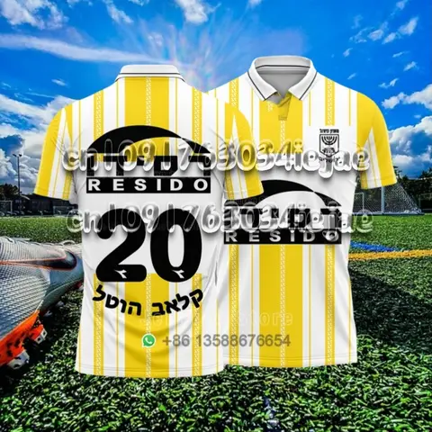 Recreativo de Huelva 여름 스포츠 폴로 셔츠 남성 캐주얼 반소매 옷깃 3d 프린트 티셔츠 스트라이프 레트로 패션 탑 야외