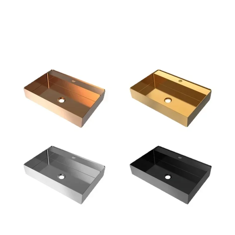 

Modern Cabinet Gold Artificial Resin Hand Wash Vanity Combo Cover Basin Bathroom Sink