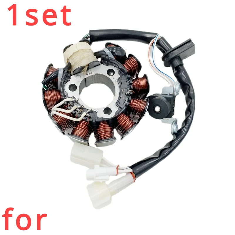 1set for for ZY125T-3 Motorcycles. Scooter. Applicable To ZY125T-A-2-3-4-5-ZY125T 6 Magnetic Motor Coil, Stator