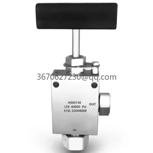 20121 20k Psi 1/4 '' Threaded High-pressure Stainless Steel Manual Valve for Hydraulic Testing Machine