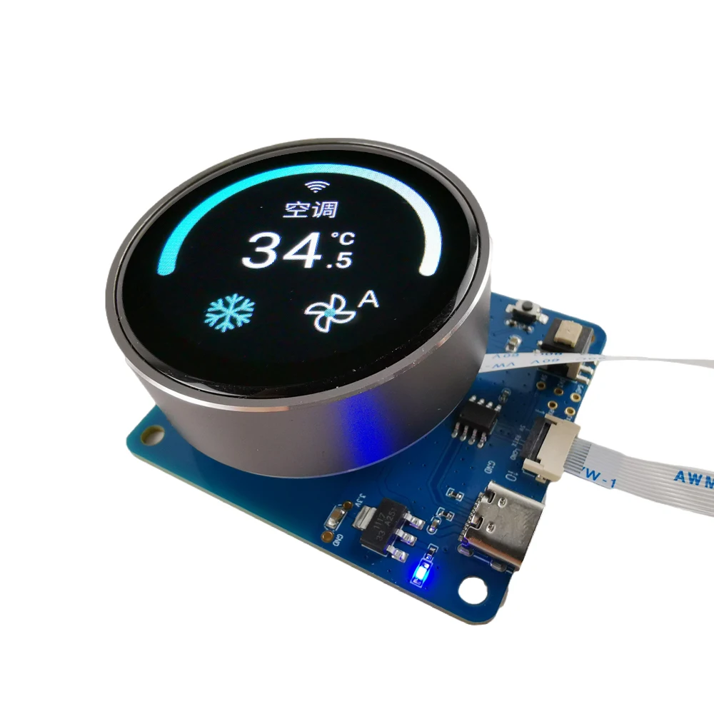 

Car Gear Shift Knob Control Solution 1.43 Amoled Rotary Encoder Display Round Display Button Hmi Uart Display