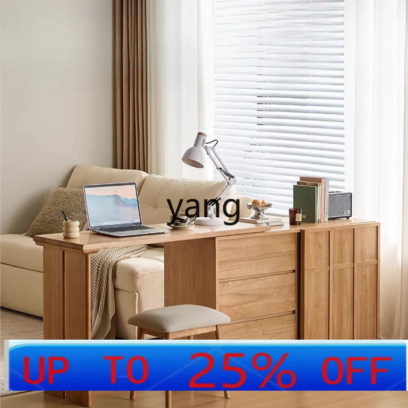 

LTT Solid Wood Style All-in-One Extendable Vanity Table for Bedroom