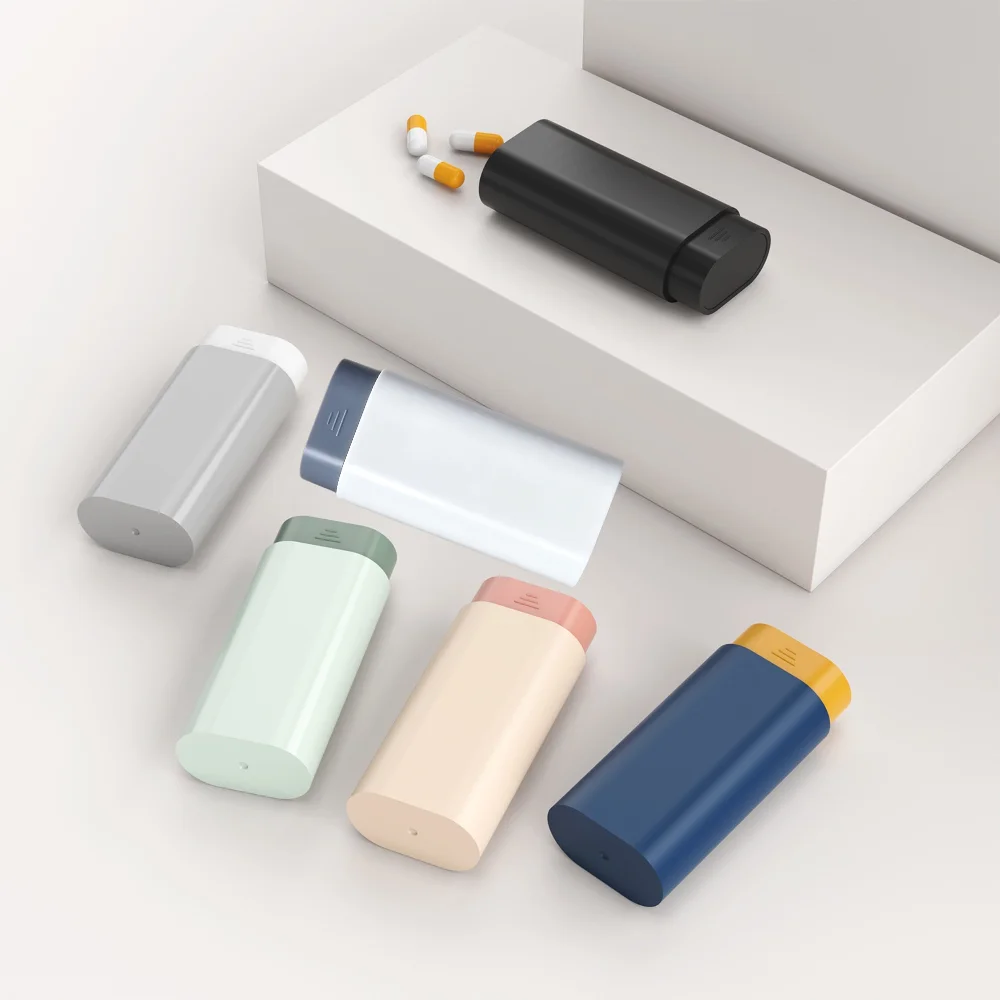 Portable Pill Box Sealed Medicine Storage Case Independent Compartments Travel Pill Organizer Mini Tablet for Daily Medication