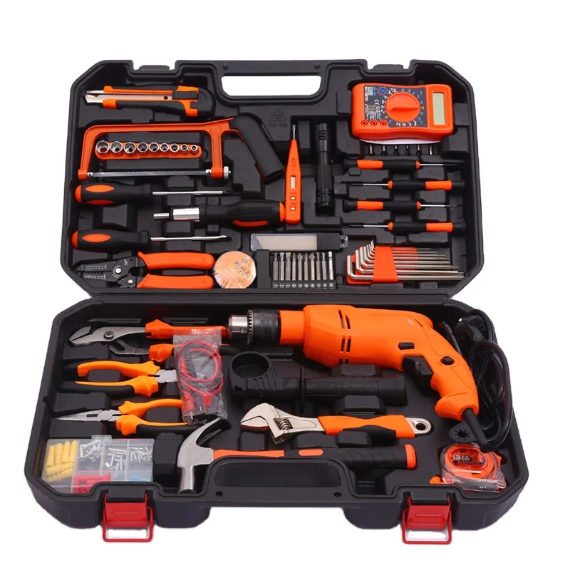 

High Quality Professional Power Tools 128pcs Rechargeable Screwdriver Handheld Electric Impact Drill