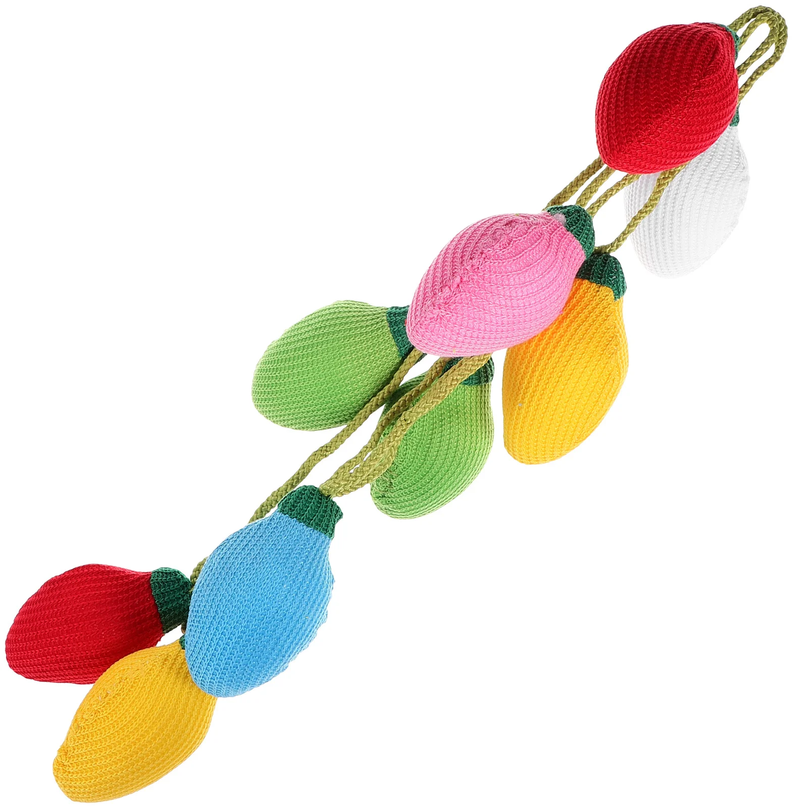 

1PC DIY Christmas Pendant Knitted Xmas Decoration Festival Party Ornament Colored Light Scene Layout Decorative Hanging Lamp