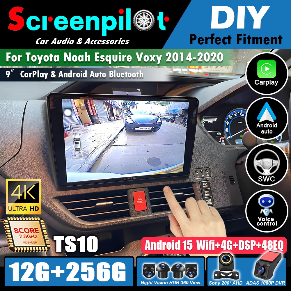 Android 16For Toyota Noah Esquire Voxy 2014 2015 2016 2017 2018 2019 2020 WiFi Touch Screen GPS Car Audio Multimedia Player GPS
