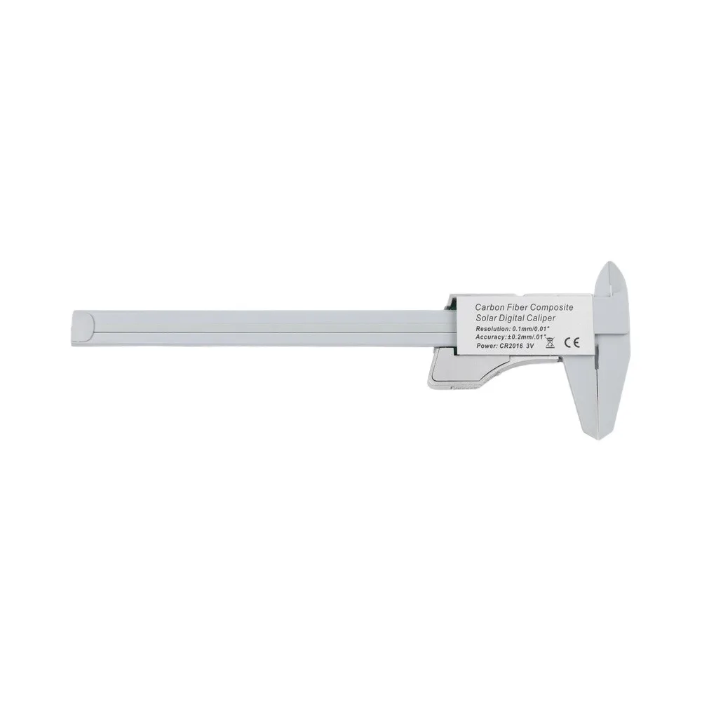 for Solar powered digital caliper plastic body with 150 millimeter range zeroing function and clear LCD for precise measurements