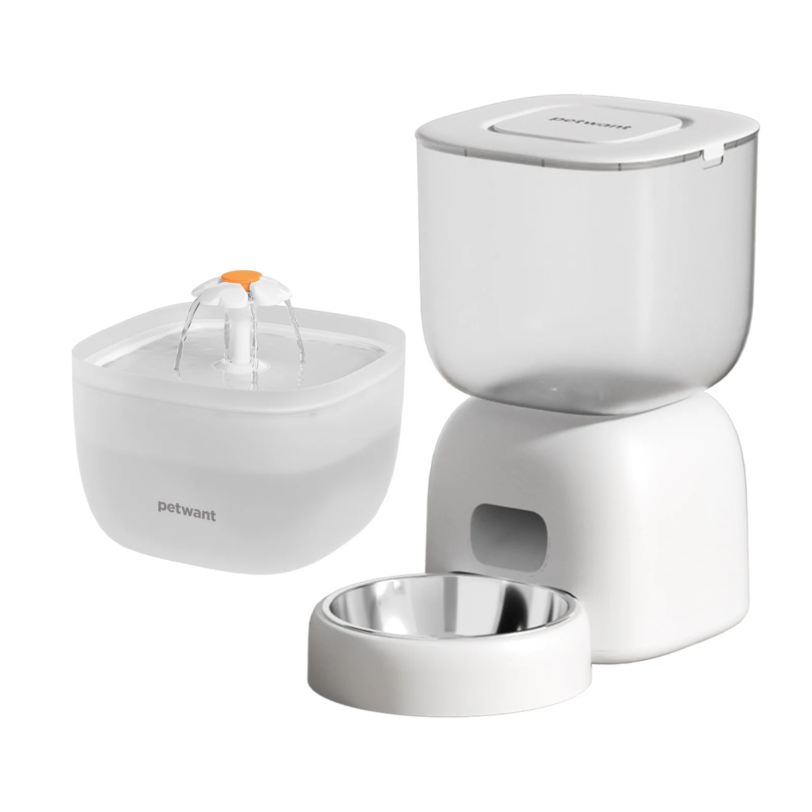

Pet water dispenser automatic feeder 2-in-1 cross-border mobile phone wifi smart food feeding set