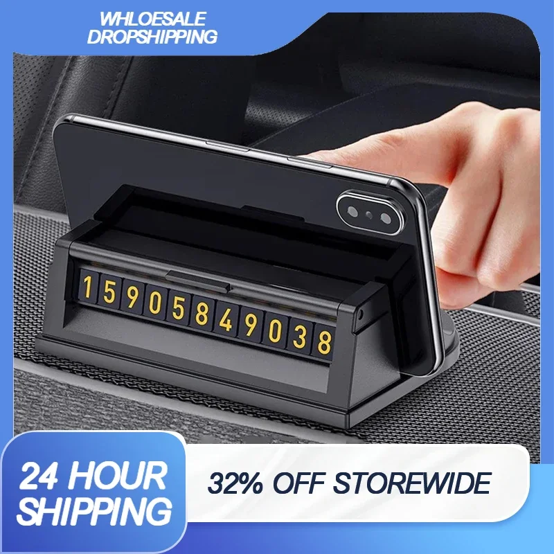 

Universal Dashboard Mount Silicone Phone Holder with Car Parking Number Plate Essential Accessory for Safe Driving Navigation