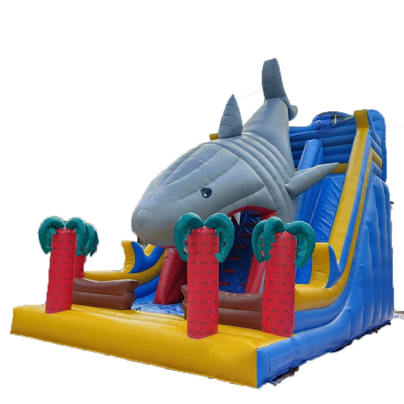 Hot Selling Children's Inflatable Trampoline Ocean Park Shark Inflatable Slide Good Quality And Low Price