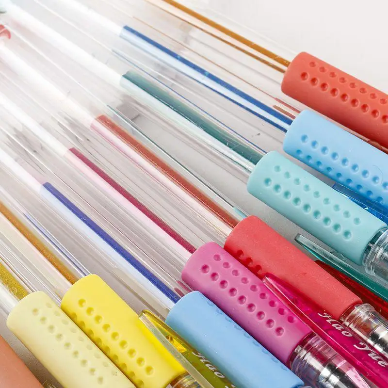

6 12 18 Colors Glitter Gel Pen Set Smooth Glitter Effect Student Highlighter Gel Pens for Drawing