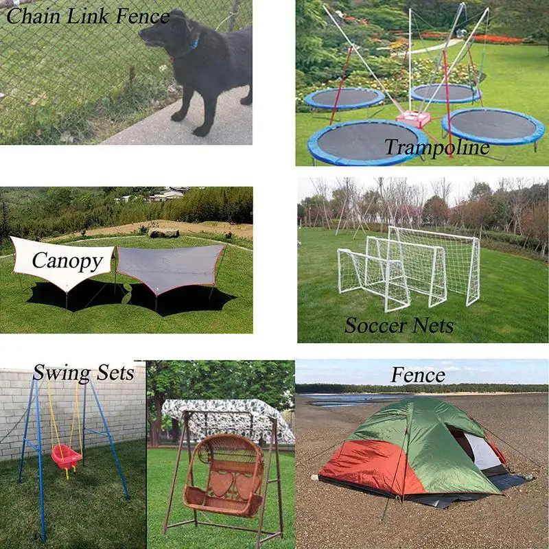 حصص حديد التسليح 12 بوصة أوتاد خيمة مع نهاية نقطة الإزميل 2 بوصة قطر 6X سلسلة ربط سياج المراسي لشكل الخرسانة المشهد #4