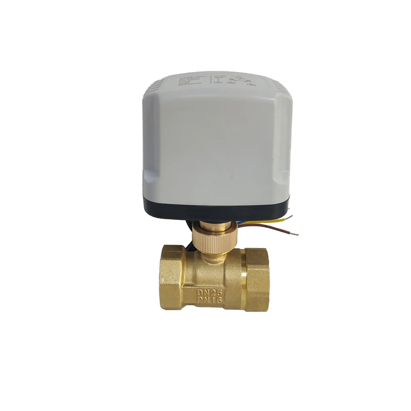 Electric Ball Valve DN15-50 3-Wire Two Control Two-Way Three-Way T Type Brass Thread IP65 Waterpoof Motorized Ball Valve