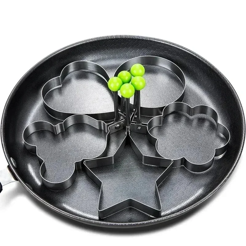 1/2pcs Stainless Steel Heart-Shaped Fried Egg Mold-Ideal Omelette Ring & Must-Have Kitchen Accessory Gadget accessories
