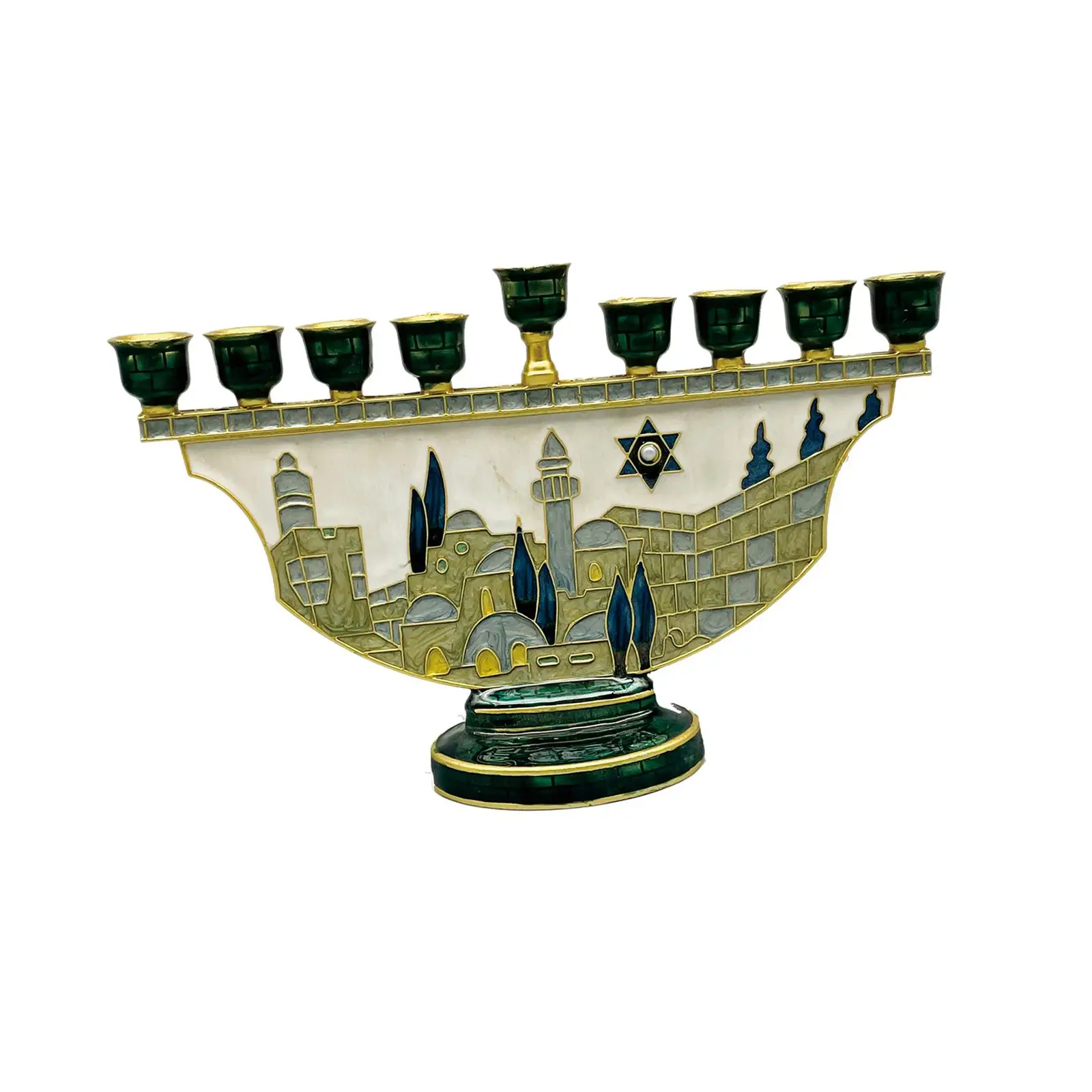 Candelabrum 9 Branch Menorah Candle Holder Candelabras Hanukkah Decorative