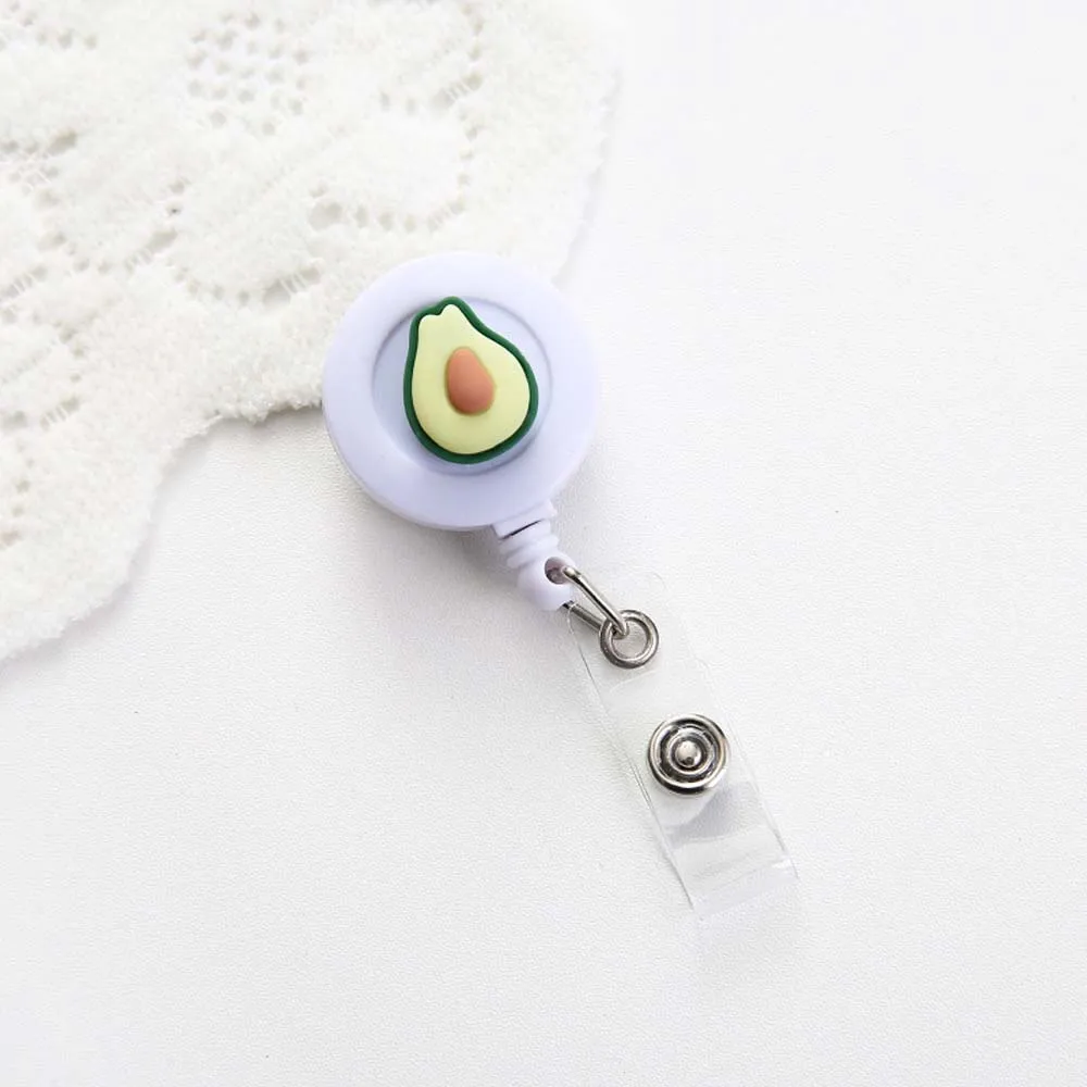 Cartoon Office Supplies Telescopic Buckle Credit Card Holder Clip ID Name Holder Retractable Badge Reel ID Badge Holder Clip