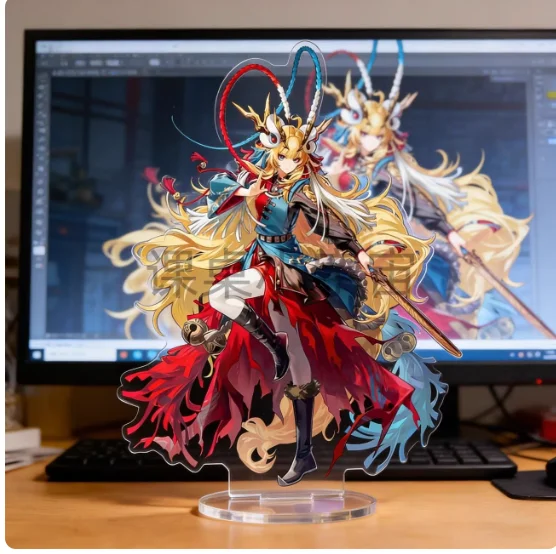 Japanese Anime Arknights Mon3tr Wiš'adel Acrylic Stand Figure Model Plate Cosplay Collection Desktop Decor Gifts XYZ