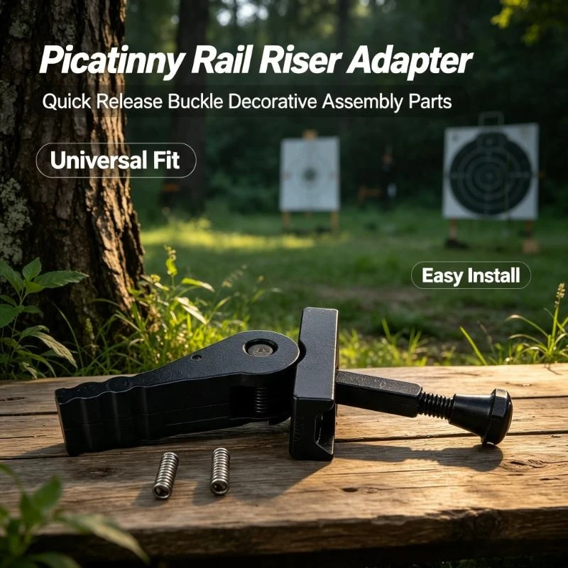 Quick Release Riser Mount Adapter, Standard Picatinny Rail Detach Buckle, Modification Fittings for Hobby Model Assembly Parts