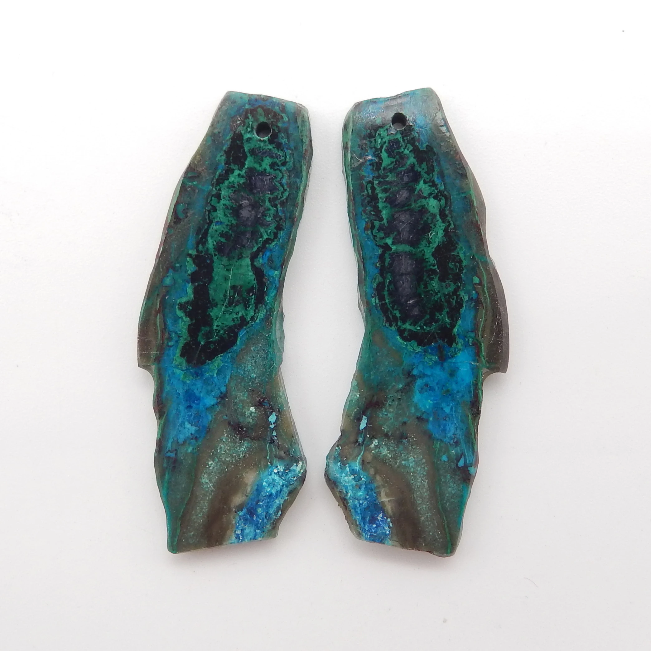 Natural Chrysocolla Freedom Shape Earrings Beads For Jewelry Making , Fashion DIY Earring Semiprecious Stone Jewelry Earring