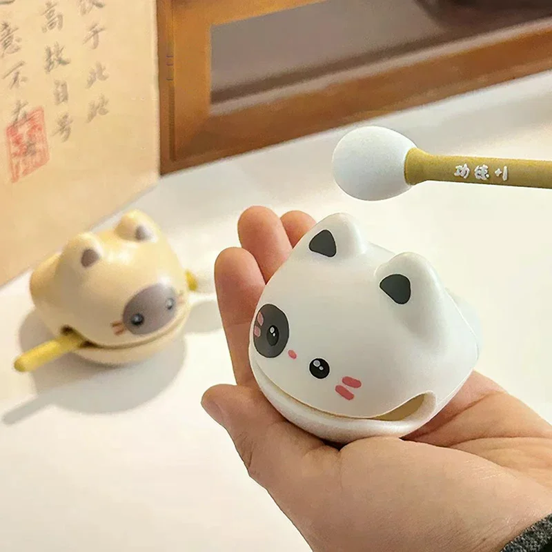 

Деревянный музыкальный инструмент-барабан в виде кошки/рыбы, настольный, для успокоения, игрушка-фигурка, приносящая удачу