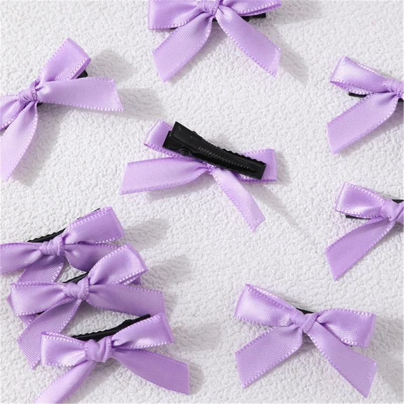 50JB 15 pz Mini Bowknot Fermagli per capelli per le donne Ragazze Piccolo carino fiocco fermagli per capelli unita nastro