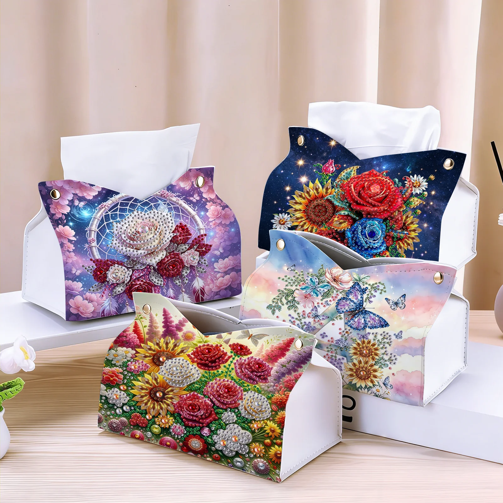 Pattern Tissue Paper - طقم رسم بالألماس من قطعة واحدة،