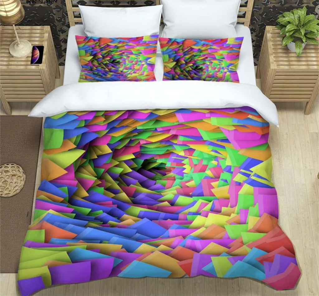 

Modern Abstract Geometric Duvet Cover Minimalist Twin Queen Bedding Set Boho Comforter Cover for Kids Adults Kawaii Room Decor