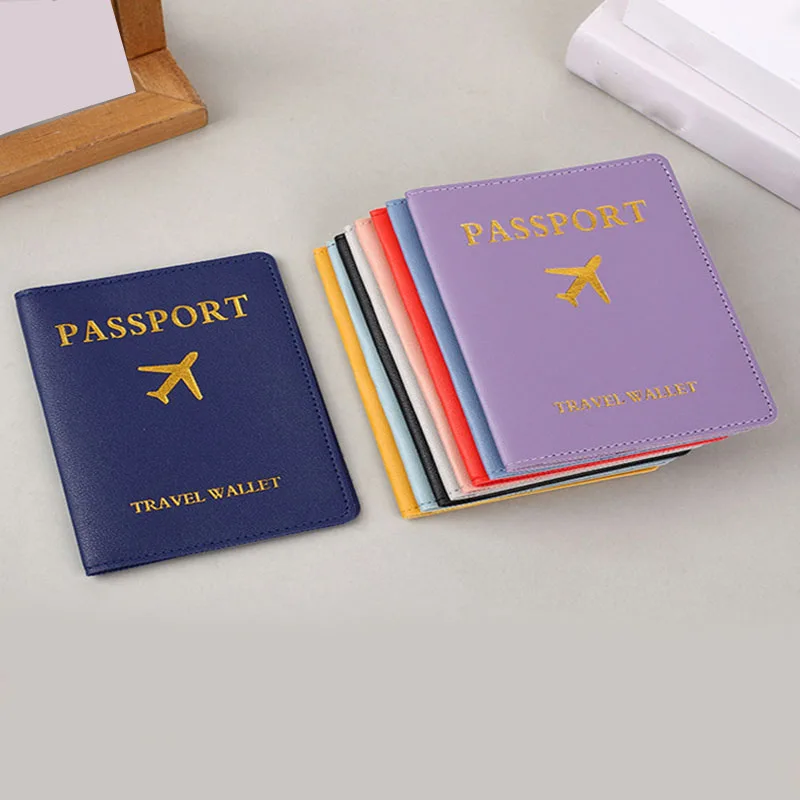 Women Men Fashion Travel Passport Cover Holder Bag CasesPu Leather Thin Passport Covers Bags Travel Essentials Accessories