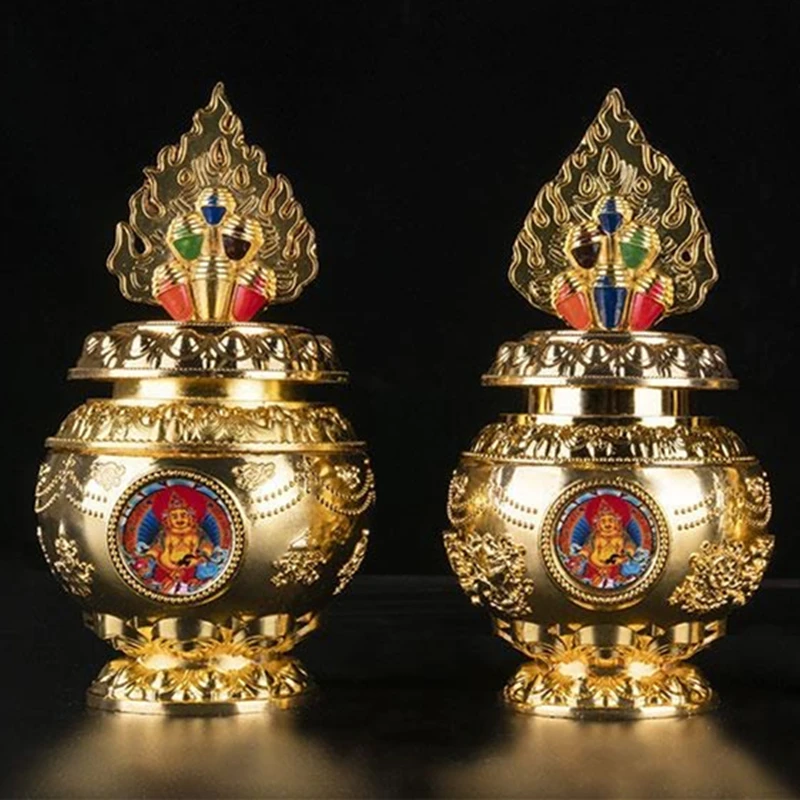 

Тибетская бутылка для мани-ритуалов из сплава, ручная работа, буддийский органайзер, тантрический подношение, буддийская бутылка, подарок для дома, коробка для хранения, настольный декор