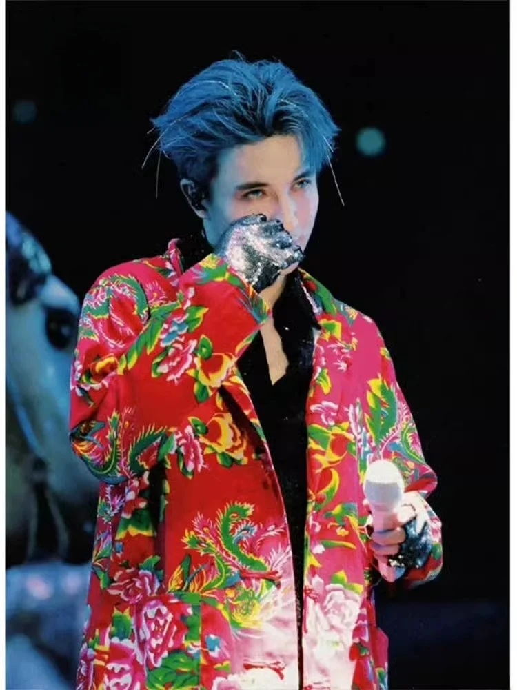 

Мужской осенне-зимний костюм Xue Zhiqian с цветочным принтом, парный, высококачественный, модный, в западном стиле, свободный крой, повседневный, онлайн-эксклюзив