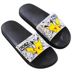 2021 New Pokemon Pikachu pantofole per adulti pantofole morbide PU famiglia bagno antiscivolo Casual ragazzi ragazze spiaggia vacanze moda estate