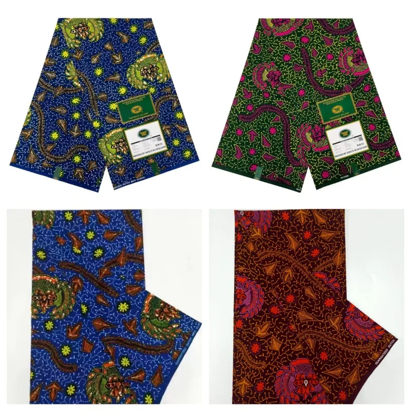 

Classical Veritable Wax Guaranteed Real Wax Print Fabric Dutch Hollandais Pagne Africa Dress 100% Cotton 6yards